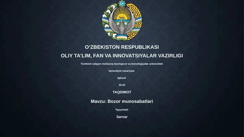 Bozor munosabatlari