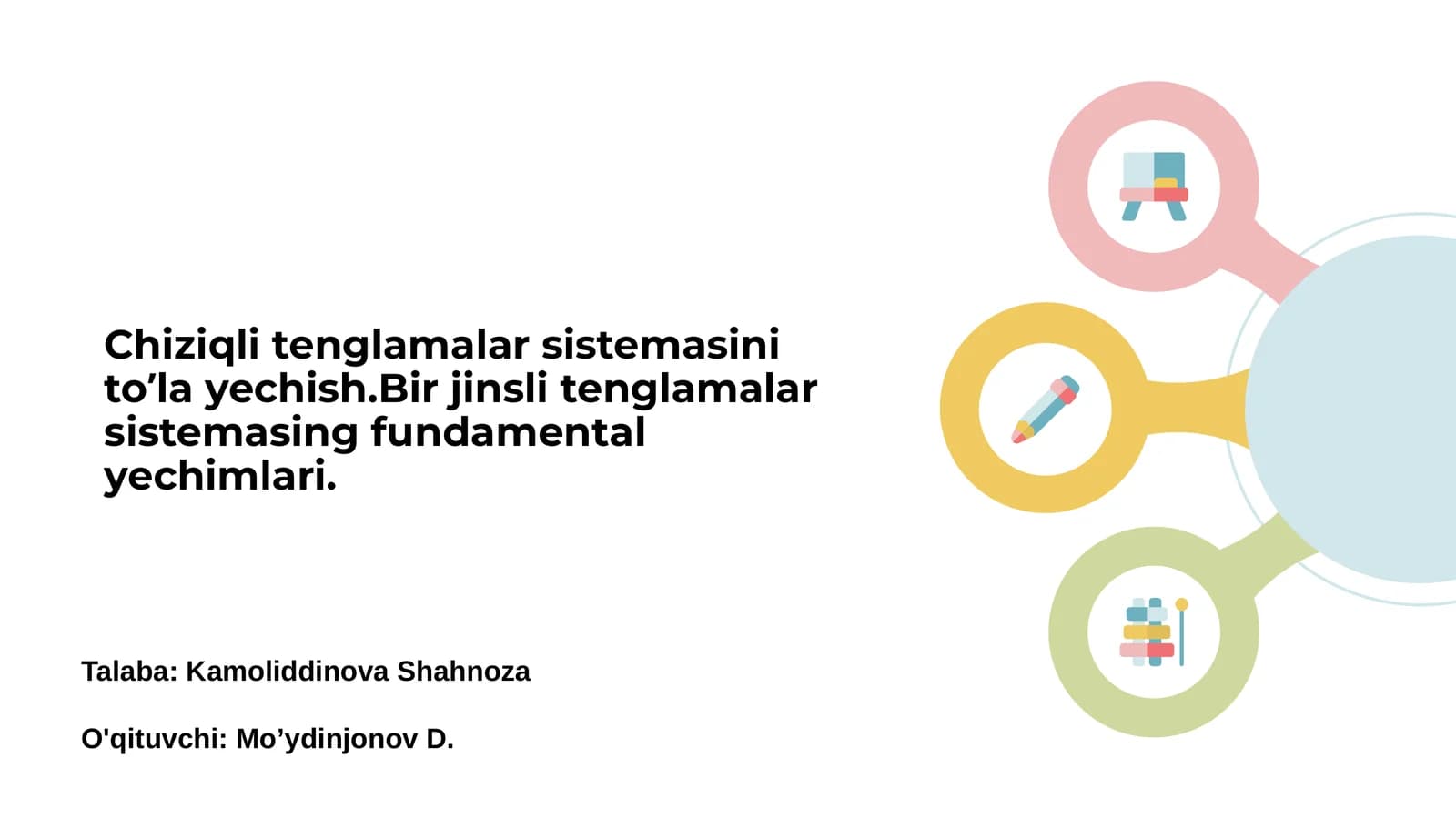 Chiziqli Tenglamalar Sistemasi