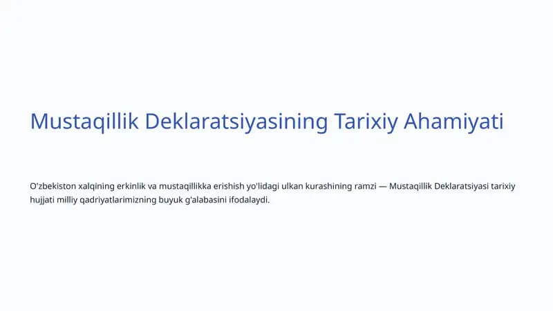 Mustaqillik Deklaratsiyasi
