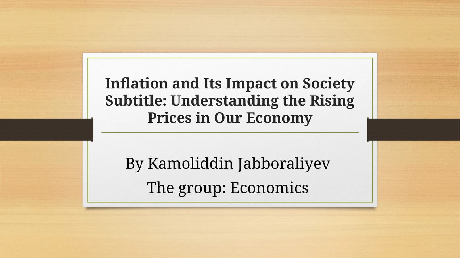 Inflation and Its Impact on Society