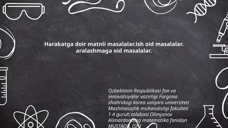 Harakatga doir masalalar