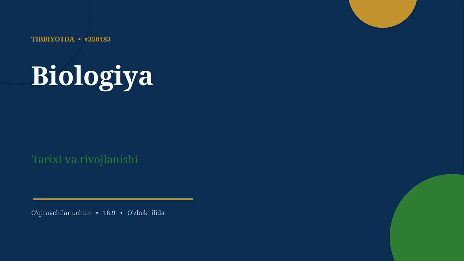 Biologiya Tarixi va rivojlanishi
