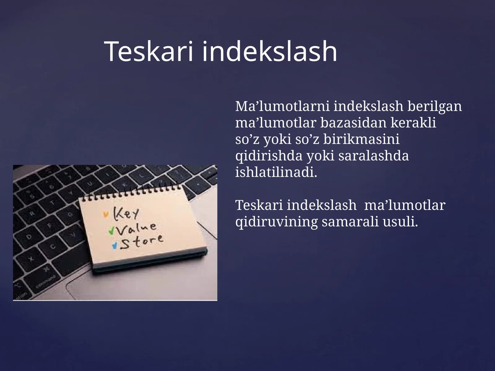 Teskari indekslash