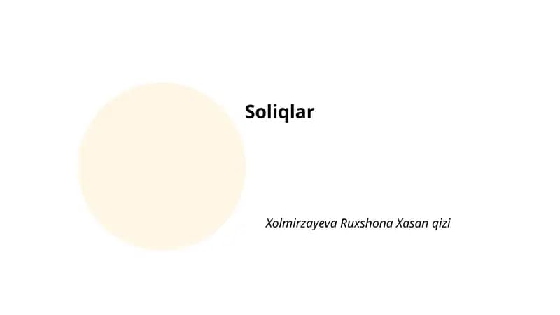 Soliqlar