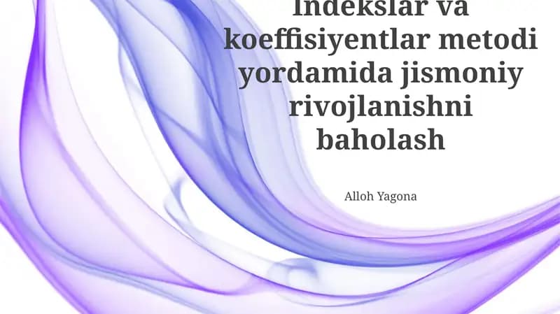 Antropometrik ko'rsatkichlar