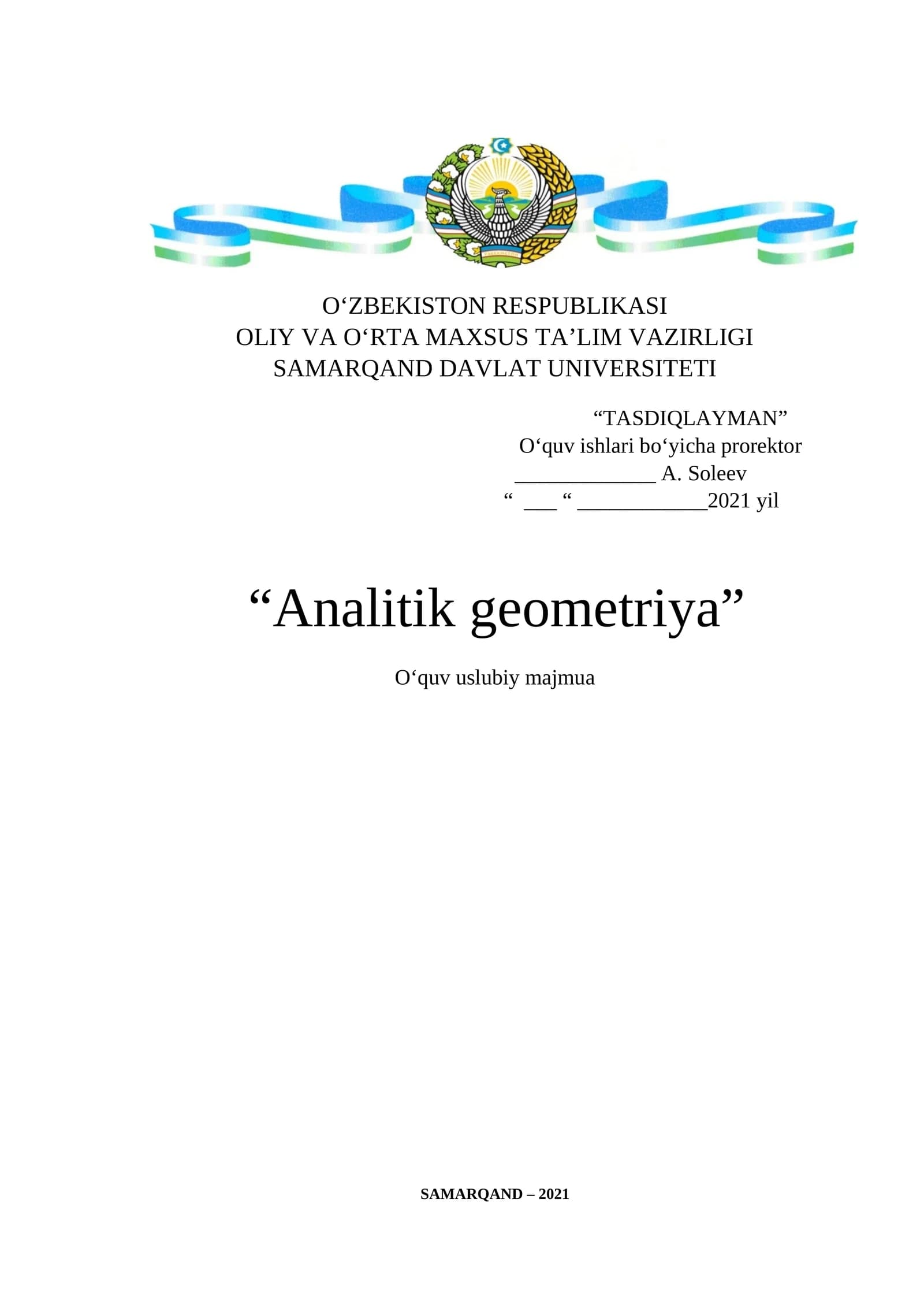 Analitik geometriya