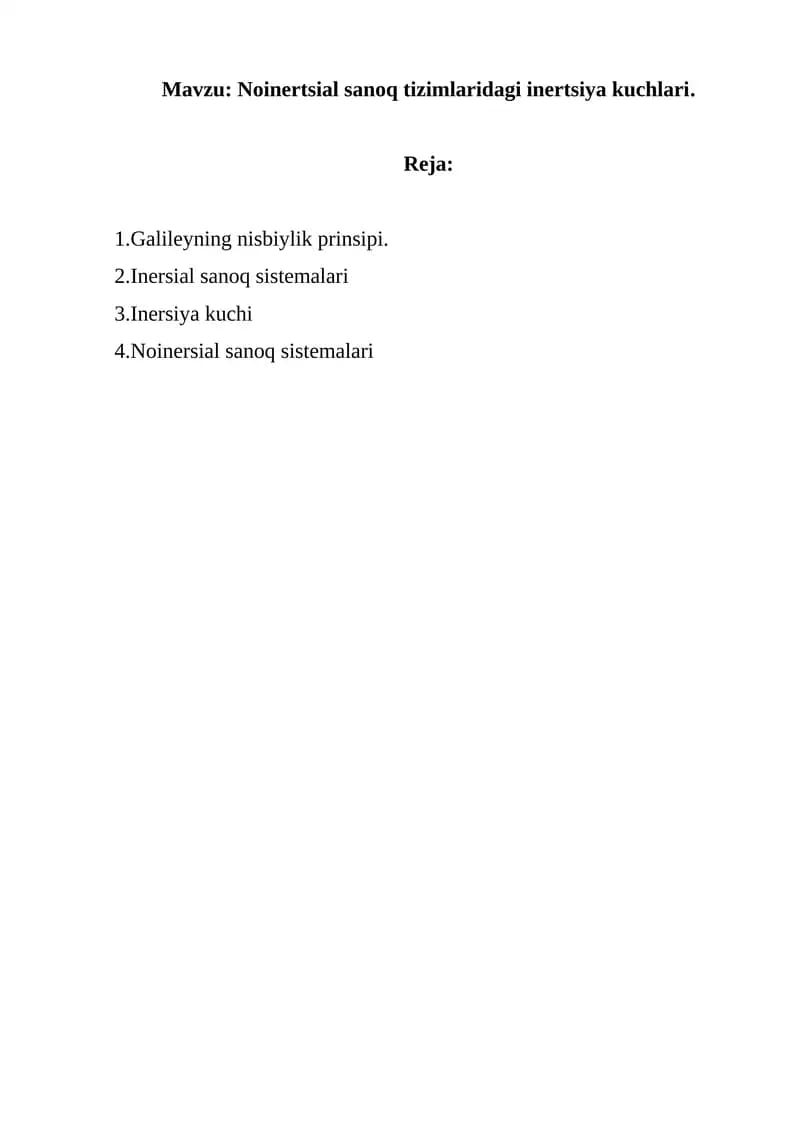 Inertsiya kuchlari