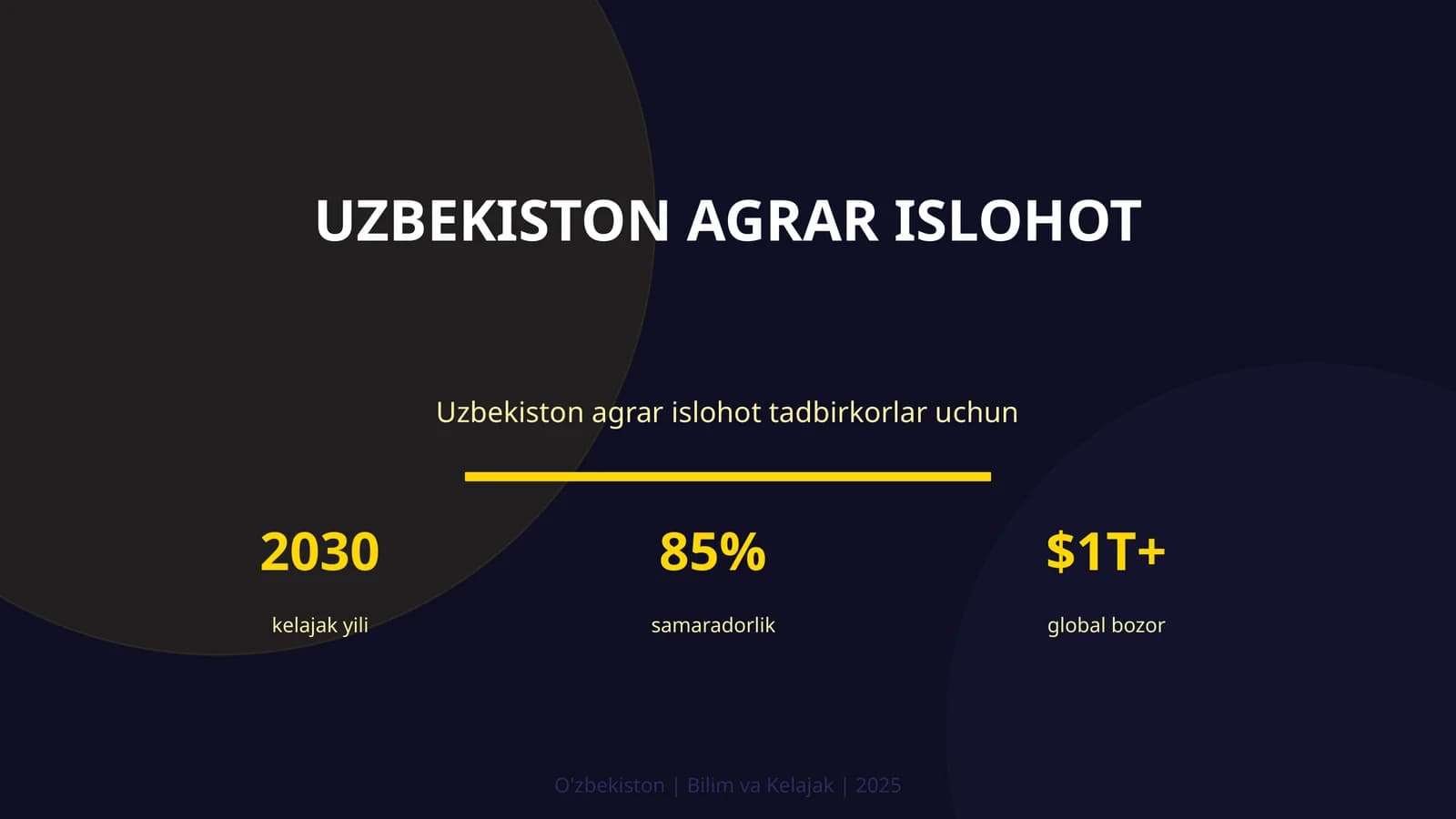 Uzbekiston agrar islohot