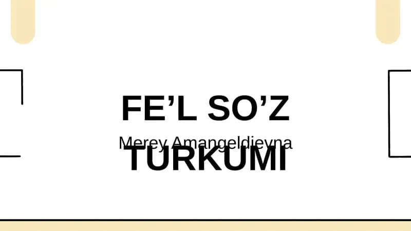 Fe’l so’z turkumi taqdimot
