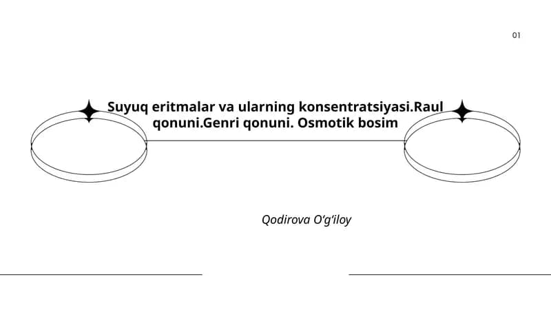 Suyuq eritmalarni oʻrganamiz