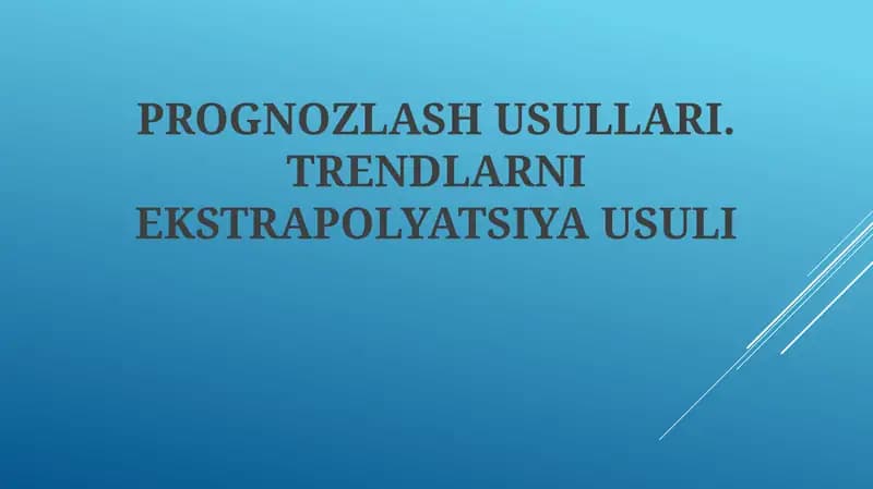 Trend ekstrapolyatsiyasi
