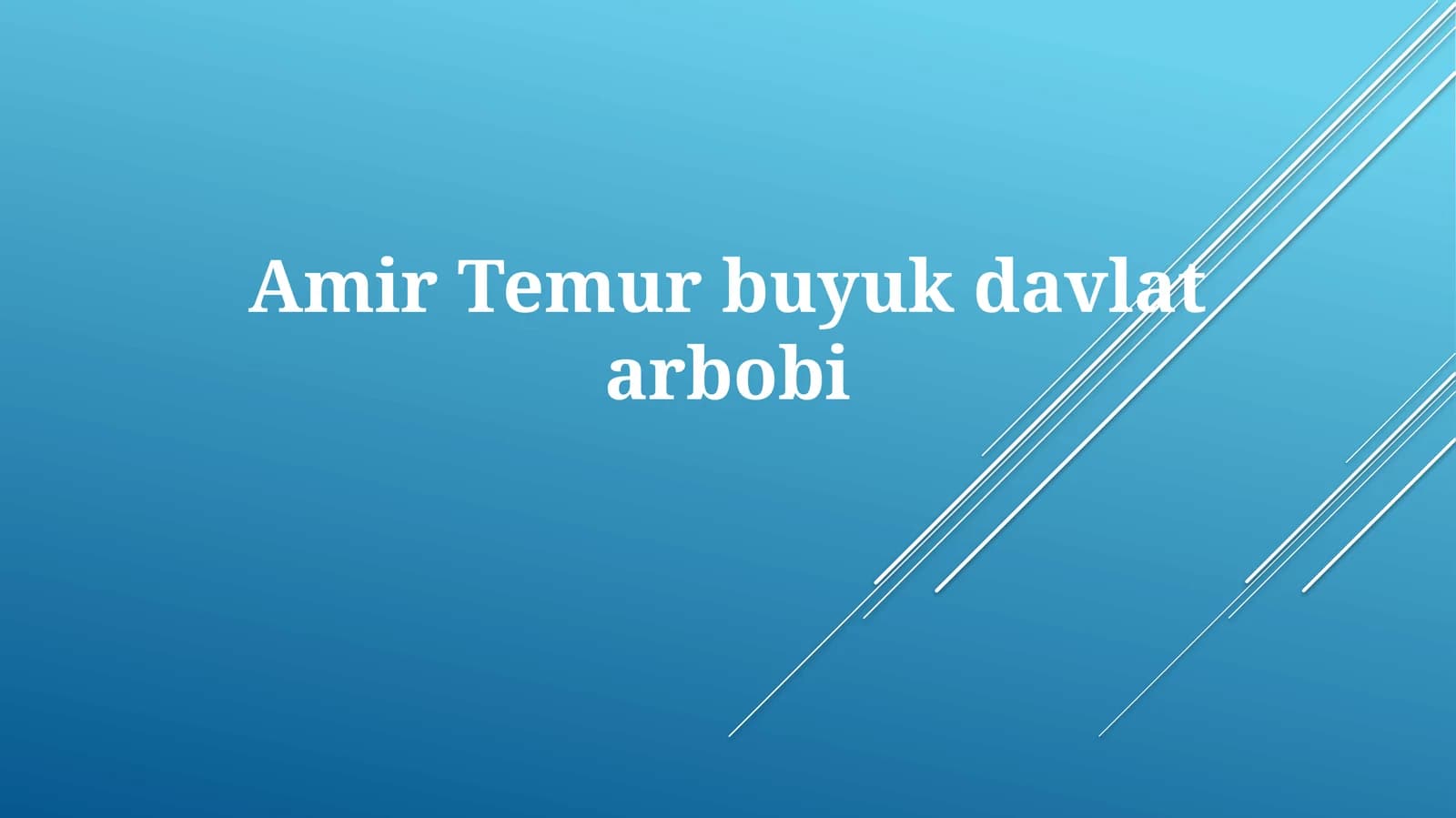Amir Temurbuyukdavlatarbobi