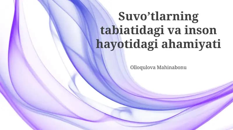 Choʻllar Inson Hayotidagi Ahamiyati
