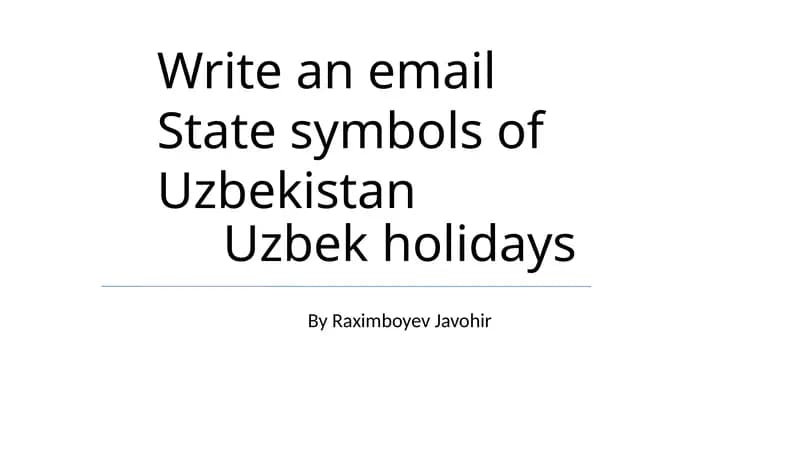 State Symbols of Uzbekistan