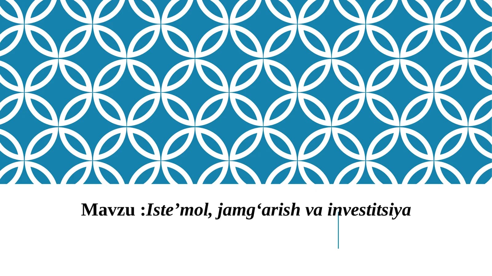 Iste’mol, jamg‘arish va investitsiya