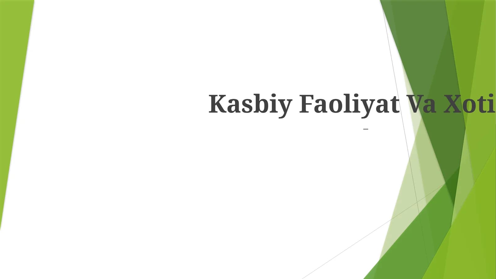 Kasbiy Faoliyat Va Xotira