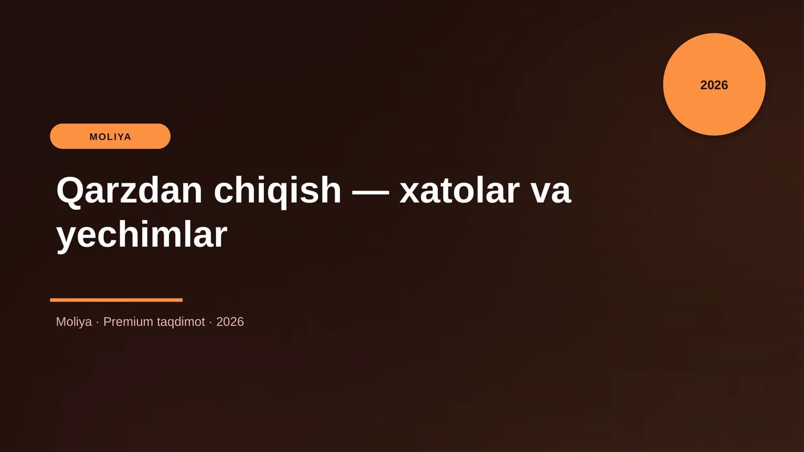 Qarzdan chiqish — xatolar va yechimlar