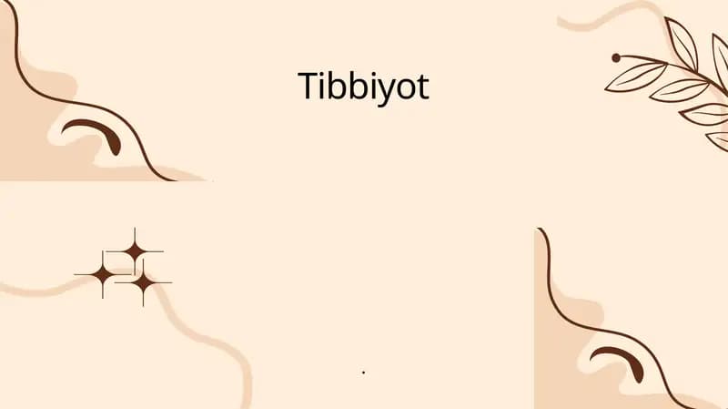 Tibbiyotning Asosiy Tushunchalar va Rivojlanish Tarixi