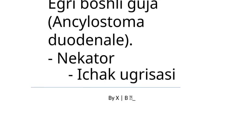 Egri boshli guja (Ancylostoma duodenale)
