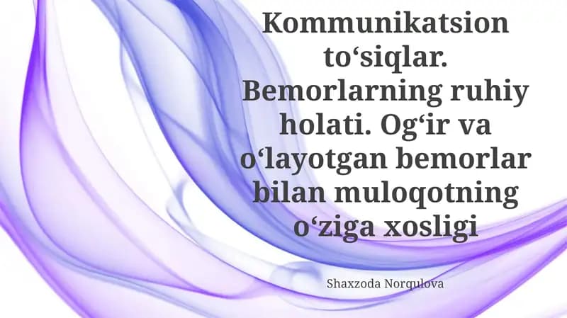 Kommunikatsion to'siqlar