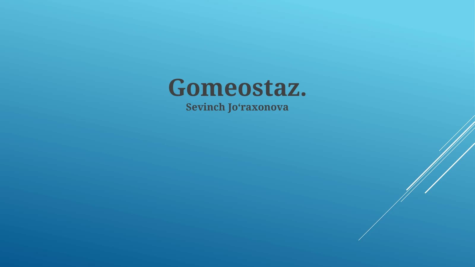 Gomeostaz