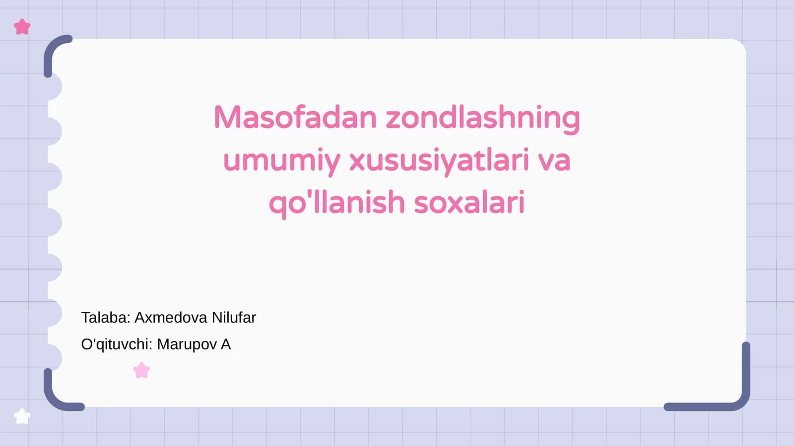 Masofadan zondlashning umumiy xususiyatlari va qo'llanish soxalari