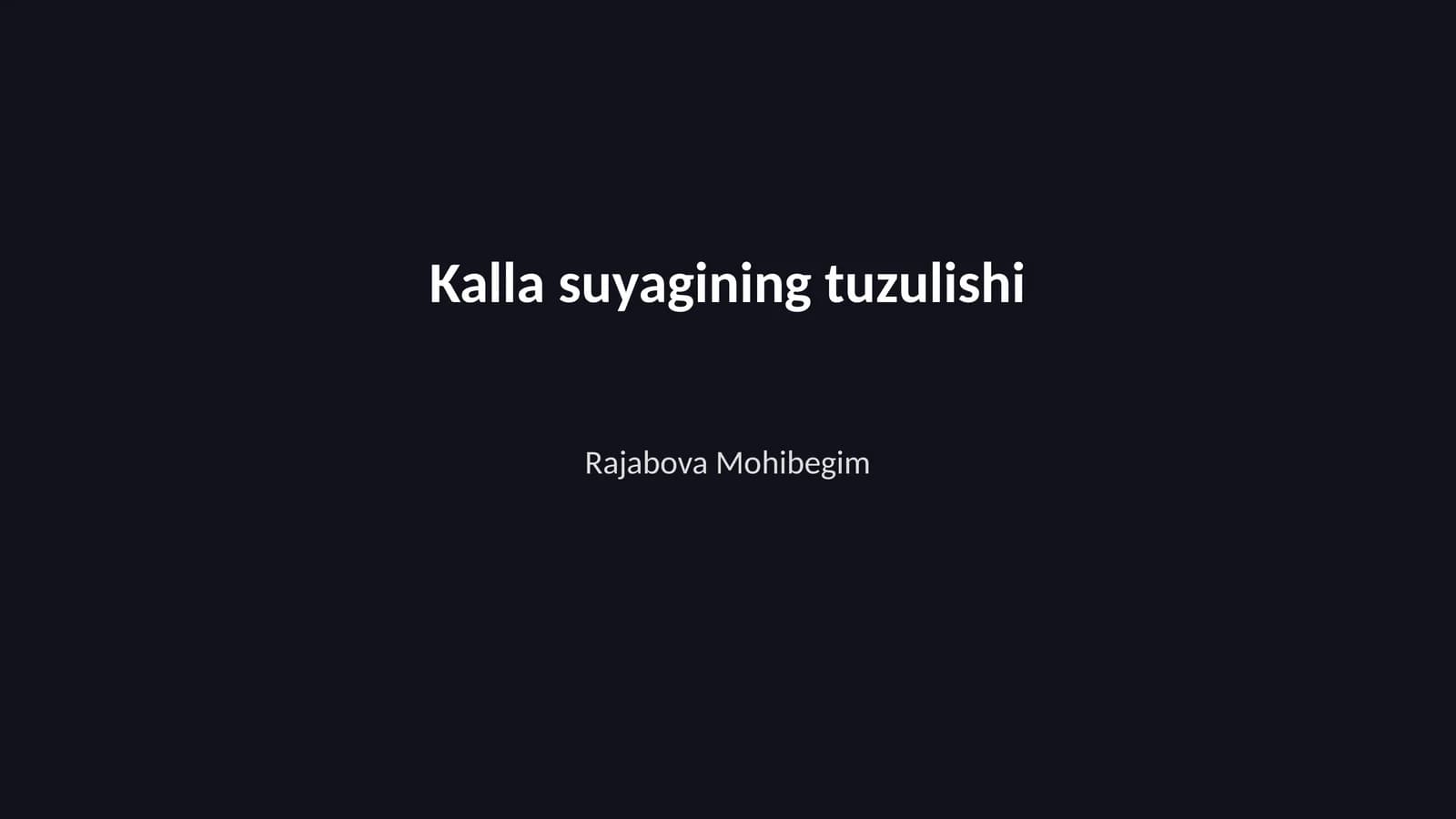 Kalla suyagining tuzulishi