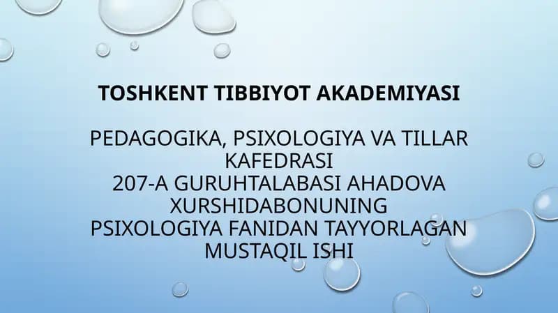 psixologik kasalliklar