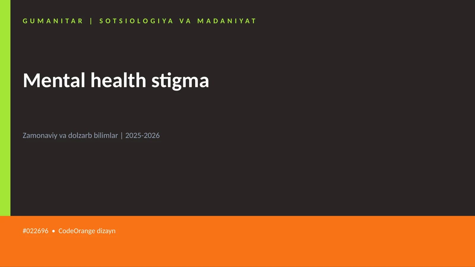 Mental health stigma