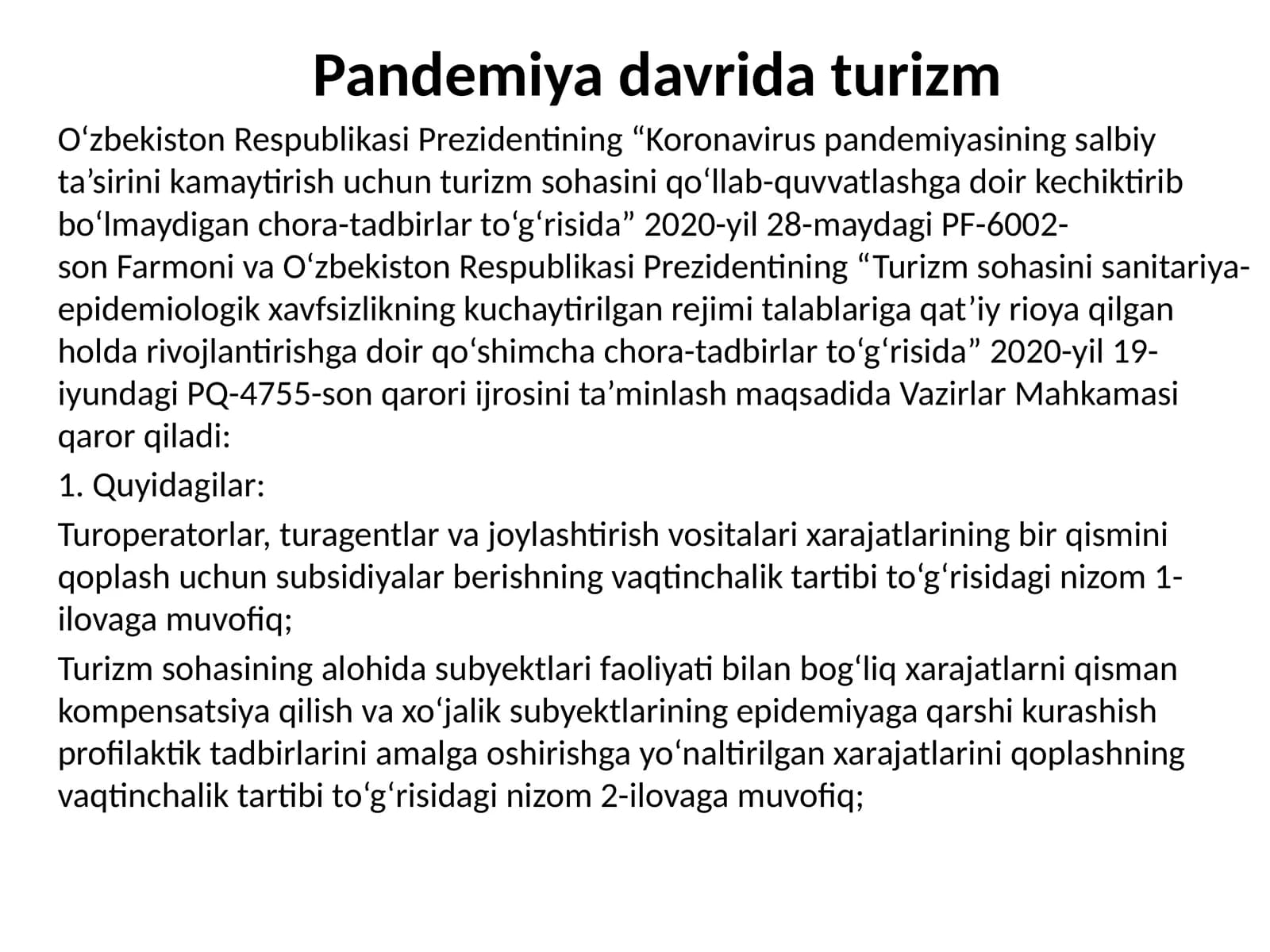 Pandemiyadavri turizm