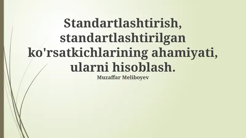 Standartlashtirish