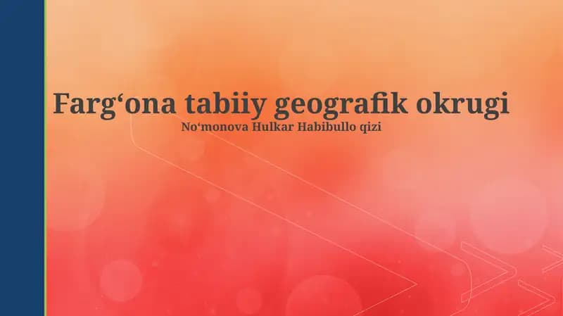 Fargʻona tabiiy geografik okrugi