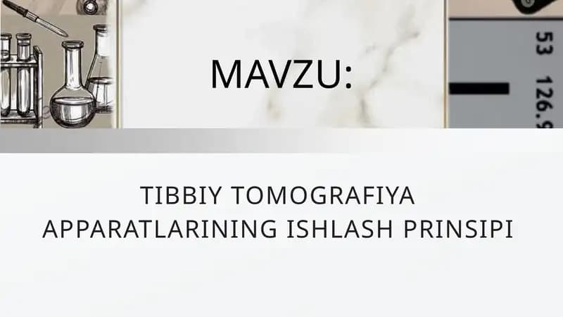 TIBBIY TOMOGRAFIYA APPARATLARINING ISHLASH PRINSIPI