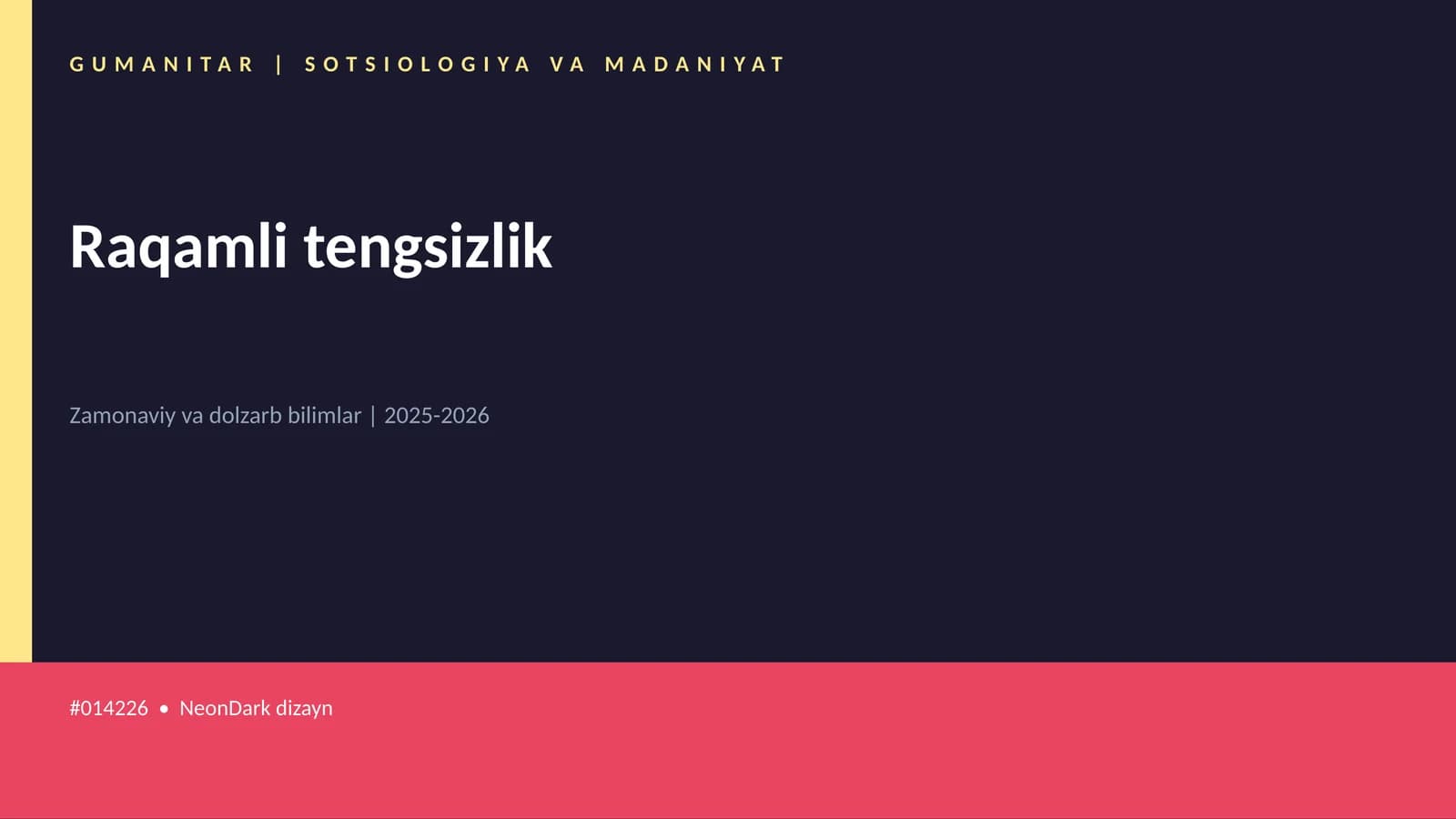 Raqamli tengsizlik
