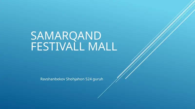 SAMARQAND FESTIVALL MALL