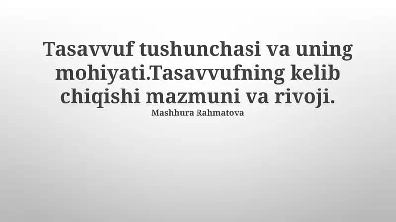 Sufiylik Yo'li