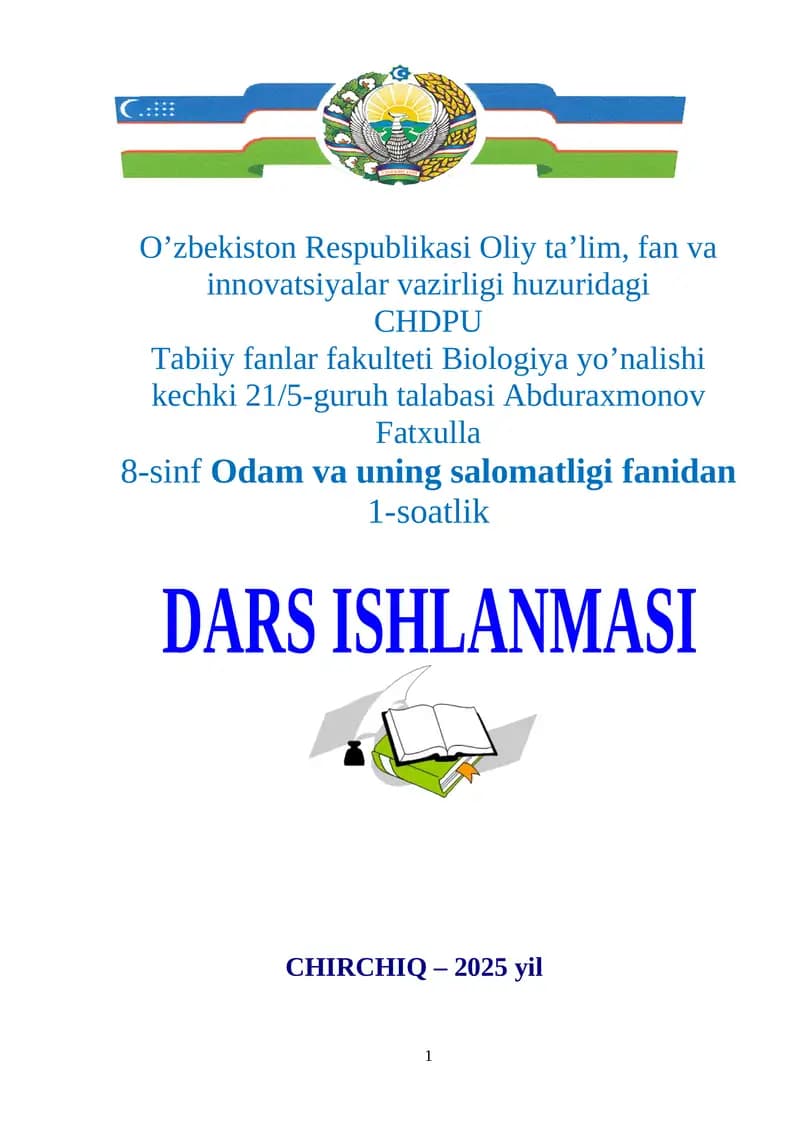 Ovqat xazim qilish sistemasi