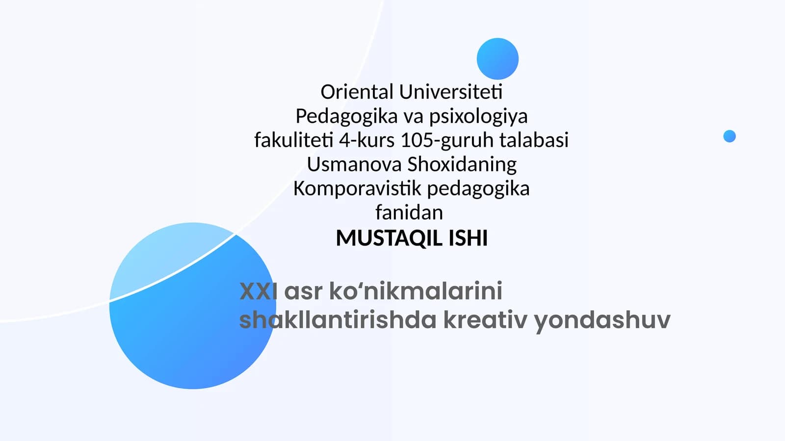 MUSTAQIL ISHI