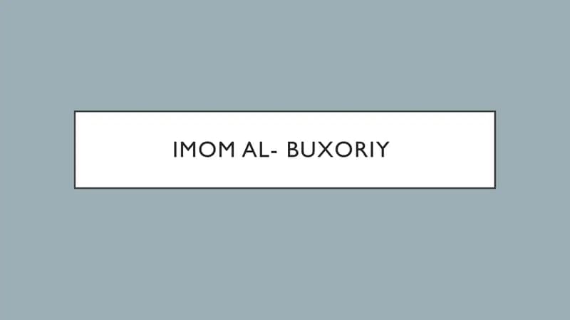 Imom al- Buxoriy