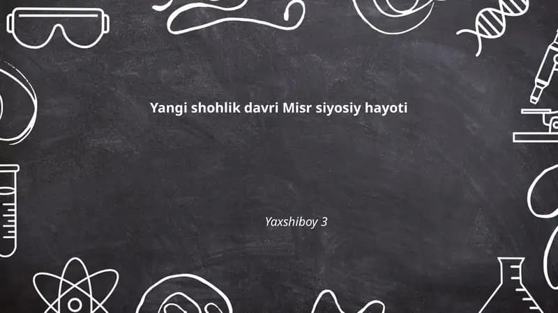 Yangi shohlik davri Misr siyosiy hayoti