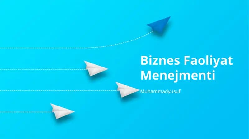 Biznes Faoliyat Menejmenti