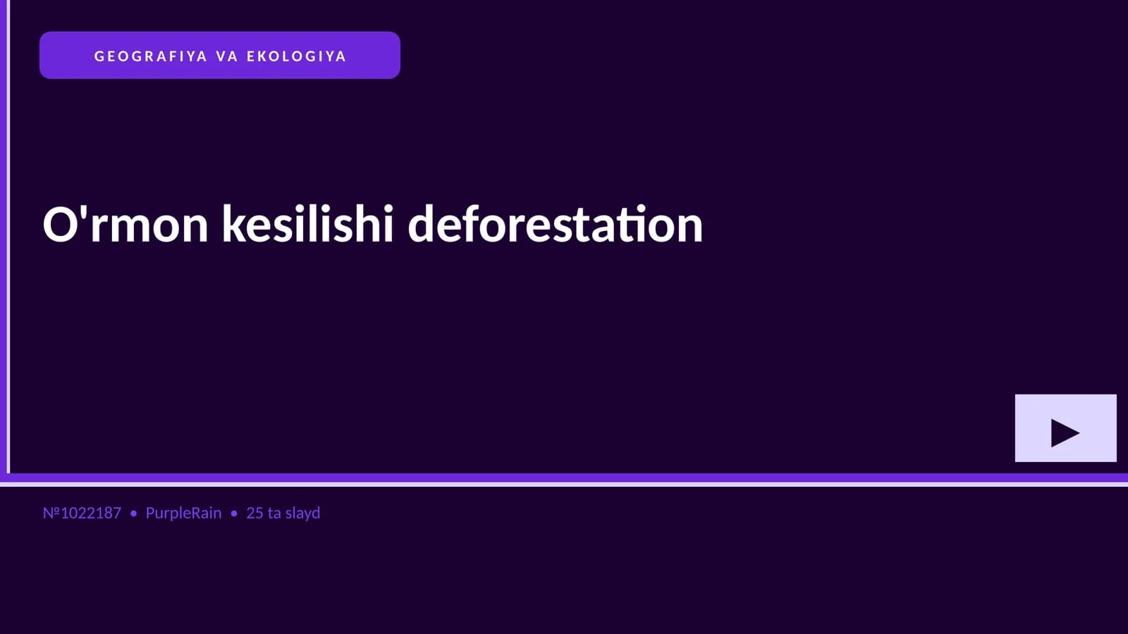 GEOGRAFIYA VA EKOLOGIYA