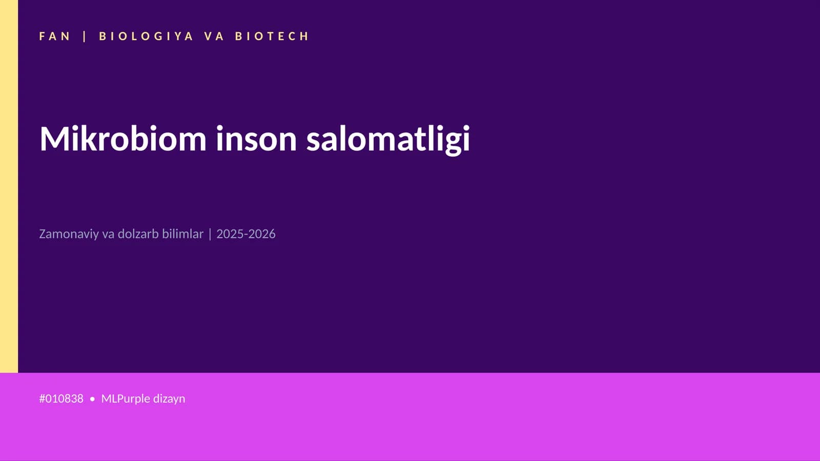 Mikrobiom inson salomatligi