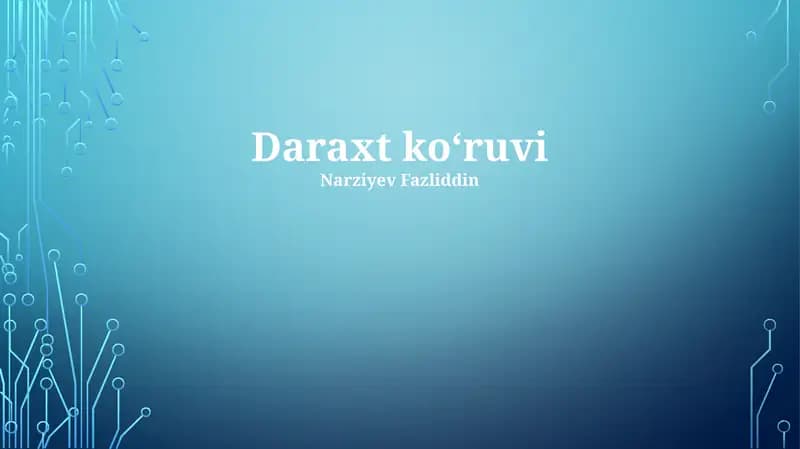 Daraxt Ko'rinishini Amalga Oshirish