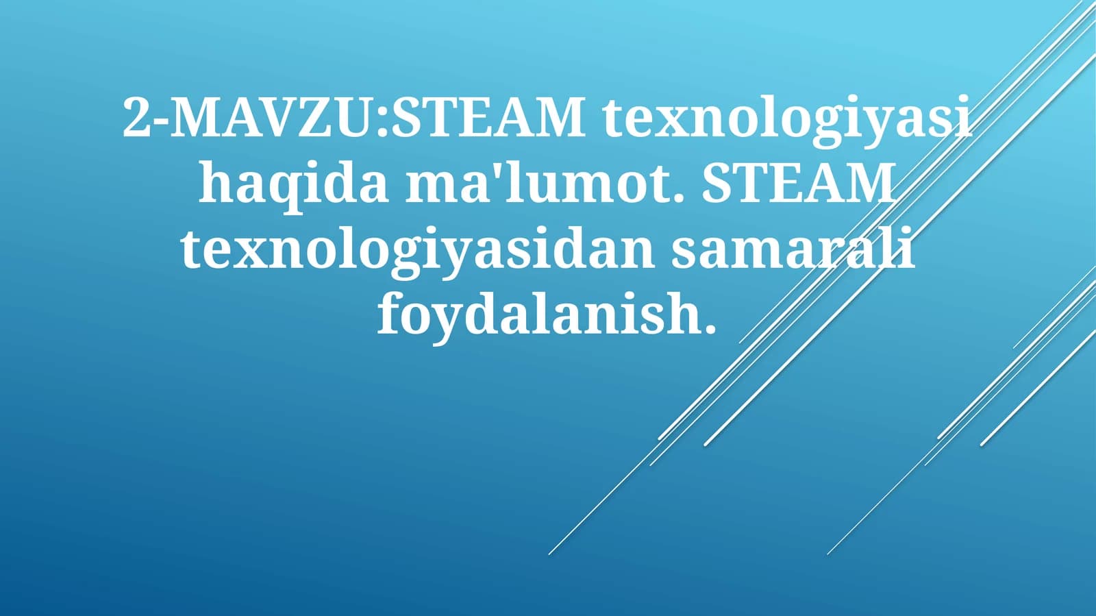 STEAM texnologiyasi