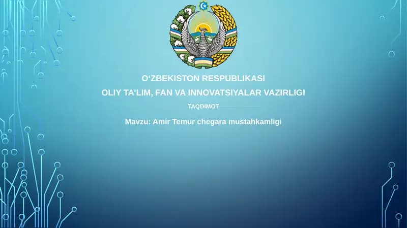 Amir Temurchegaramustahkamligi