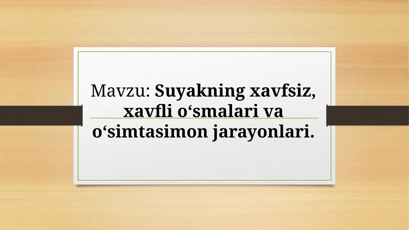 Suyakning xavfsiz, xavfli o‘smalari va o‘simtasimon jarayonlari