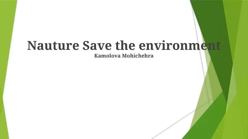 Nature Save the environment