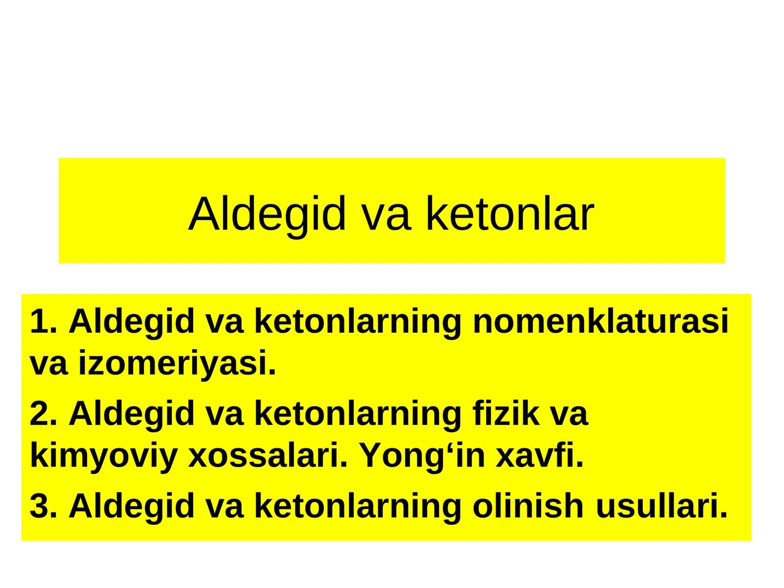 Aldegid va ketonlar