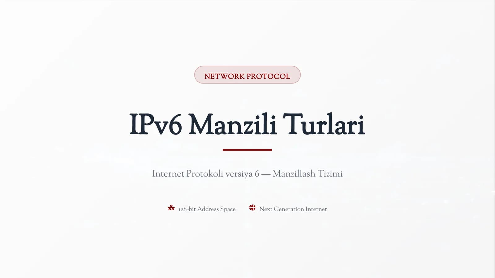 IPv6 Manzili Turlari